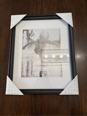 Black Picture Frame with White Mat -